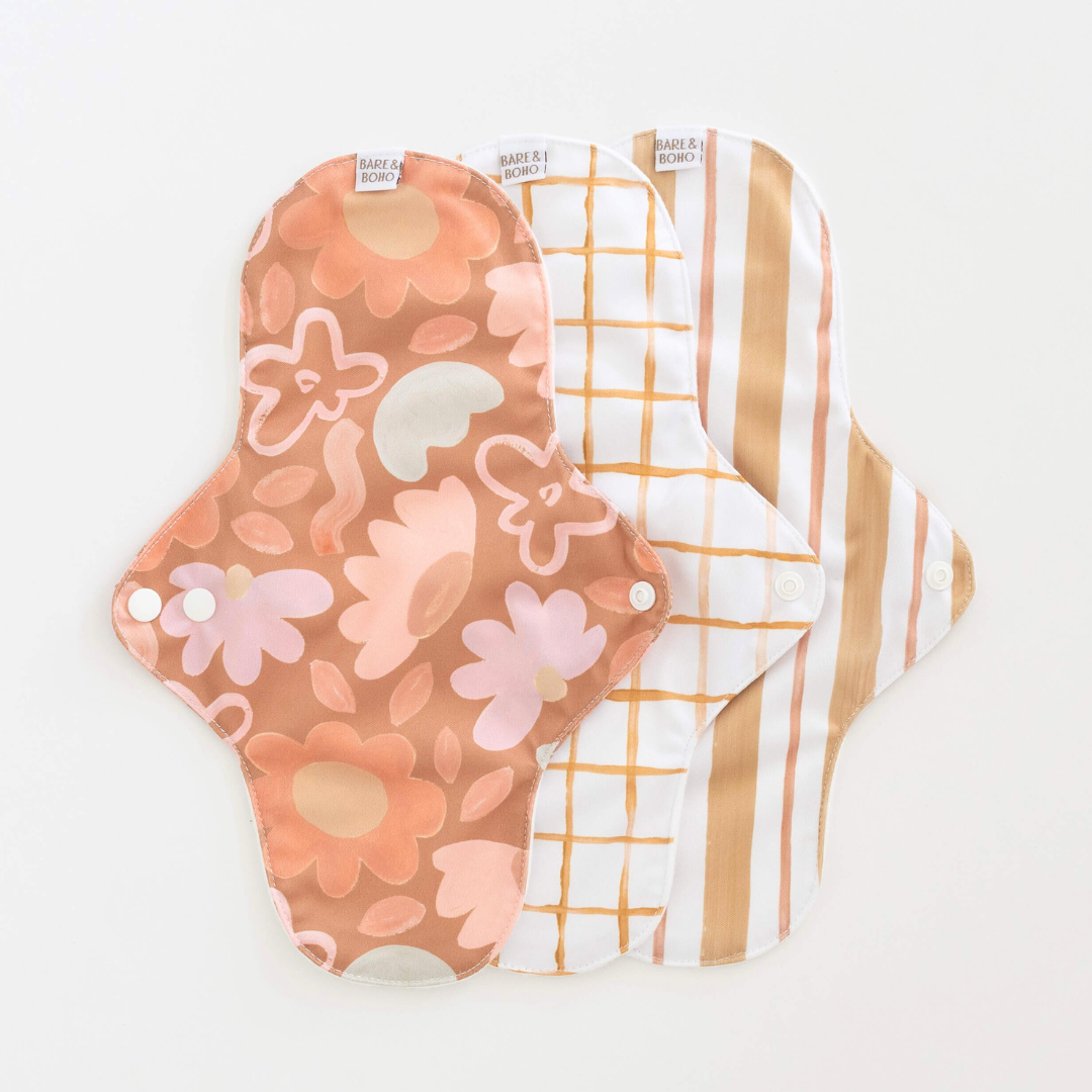 Reusable Cloth Pads Heavy | 3 Pack Posy